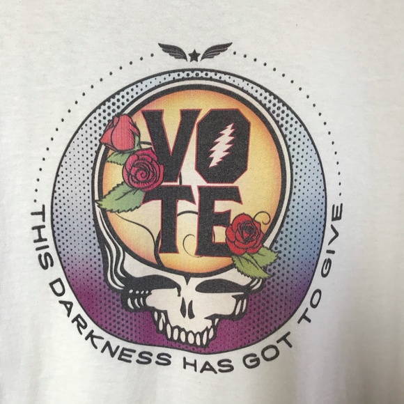 SZ XL Grateful Dead  white cotton Tee This darknes - Picture 3 of 6